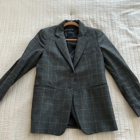 Zara Plaid Blazer - Picture 3 of 6
